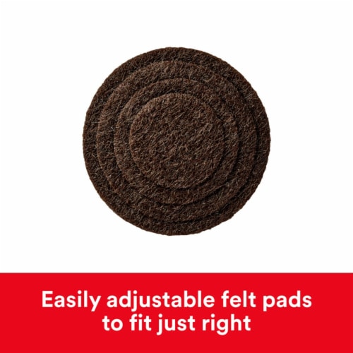 Scotch™ Custom Fit Felt Pads - Brown Perspective: back
