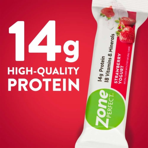 ZonePerfect® Strawberry Yogurt Bars Protein Bars Perspective: back
