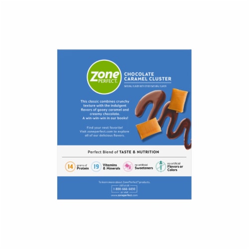 ZonePerfect® Chocolate Caramel Cluster Protein Bars Perspective: back