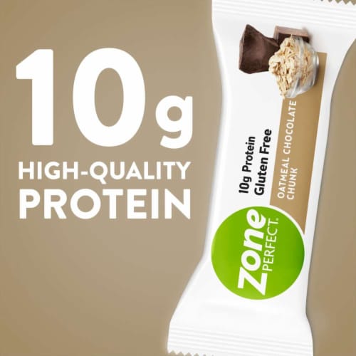 ZonePerfect® Oatmeal Chocolate Chunk Bars Protein Bars Perspective: back