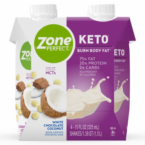 ZonePerfect Keto White Chocolate Coconut Protein Shakes Perspective: back