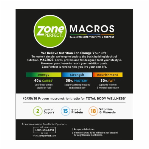 ZonePerfect Macros Fruit Cereal Bar Perspective: back