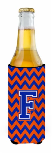 Carolines Treasures CJ1044-FMUK Letter F Chevron Orange and Blue Ultra Hugger f Perspective: back