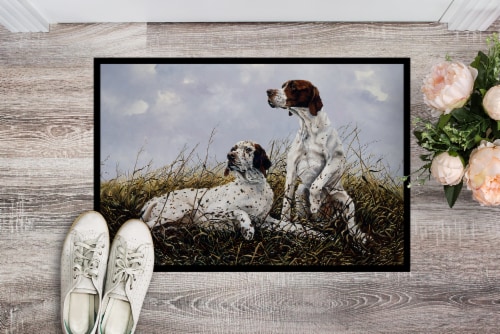Carolines Treasures HMHE0011JMAT English Pointer by Michael Herring Doormat 24x Perspective: back