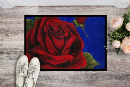 Carolines Treasures TMTR0226JMAT Rose by Malenda Trick Doormat 24x36 Perspective: back