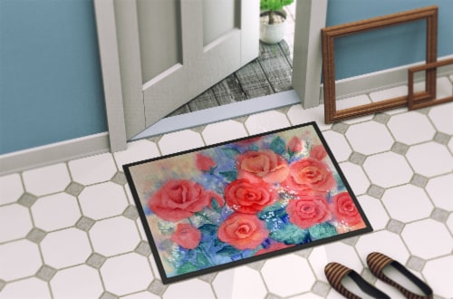 Carolines Treasures IBD0251MAT Roses Doormat 18x27 Perspective: back