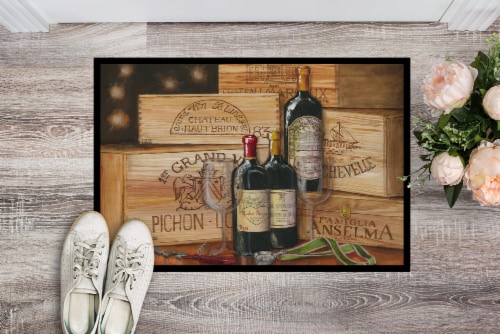Carolines Treasures  TMTR0254MAT Wine Gran Vin by Malenda Trick Indoor or Outdoo Perspective: back