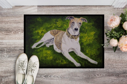 Carolines Treasures AMB1045JMAT Isabella Greyhound Doormat 24x36 Perspective: back