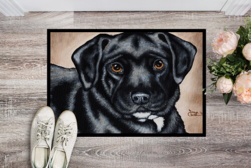 Carolines Treasures AMB1415MAT Black Bart the Labrador Doormat