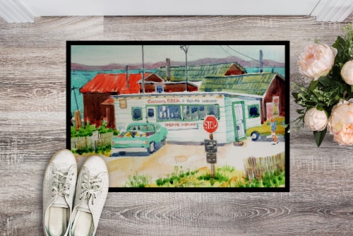 Carolines Treasures 6141JMAT Tacoma Beer and Boiled Shrimp Market Doormat 24x36 Perspective: back