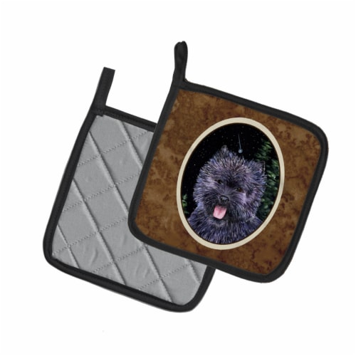 Carolines Treasures SS8494PTHD Starry Night Cairn Terrier Pair of Pot Holders Perspective: back