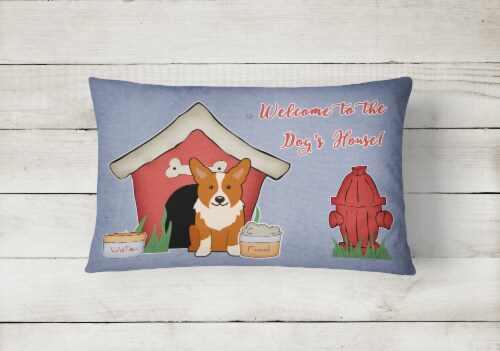 Carolines Treasures  BB2854PW1216 Dog House Collection Corgi Canvas Fabric Decor Perspective: back