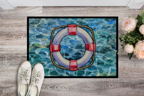 Carolines Treasures  BB5344MAT Life Saver Indoor or Outdoor Mat 18x27 Perspective: back
