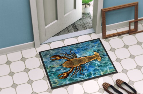 Carolines Treasures  BB5351MAT Lobster Indoor or Outdoor Mat 18x27 Perspective: back