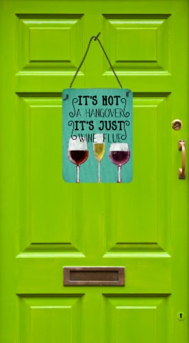 Carolines Treasures  BB5409DS1216 Wine Flue Sign Wall or Door Hanging Prints Perspective: back