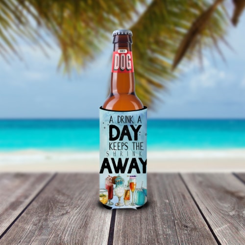 Carolines Treasures  BB5410MUK A Drink a Day Sign Ultra Hugger for slim cans Perspective: back