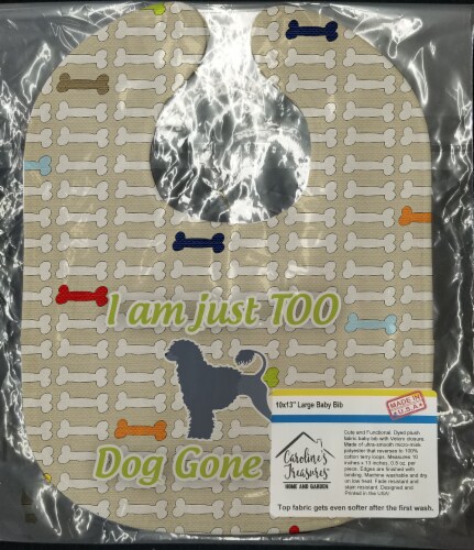 Carolines Treasures BB6573BIB Portuguese Water Dog Dog Gone Cute Baby Bib Perspective: back