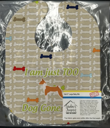 Carolines Treasures BB6579BIB Basenji Dog Gone Cute Baby Bib Perspective: back