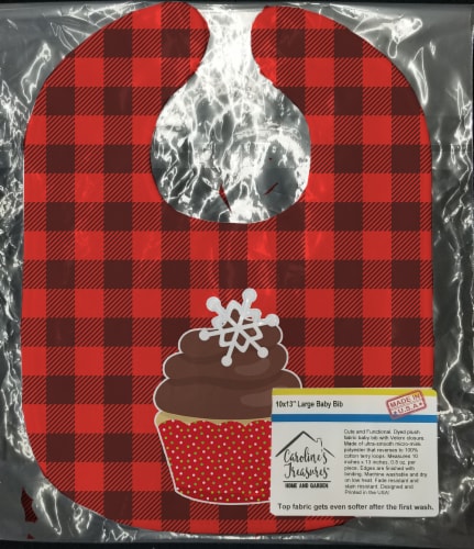 Carolines Treasures BB6817BIB Christmas Cupcake Baby Bib Perspective: back