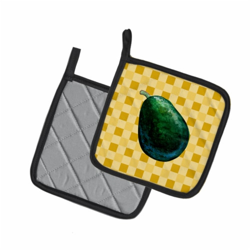 Carolines Treasures  BB7220PTHD Whole Avacado on Basketweave Pair of Pot Holders Perspective: back