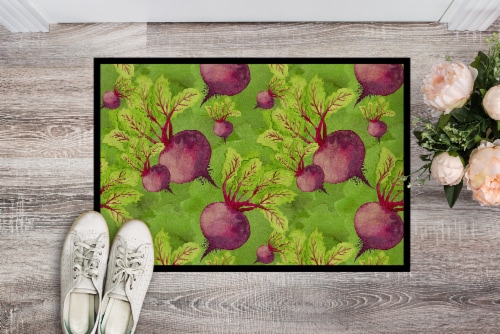 Carolines Treasures BB7574JMAT Watercolor Raddishes Doormat 24x36 Perspective: back