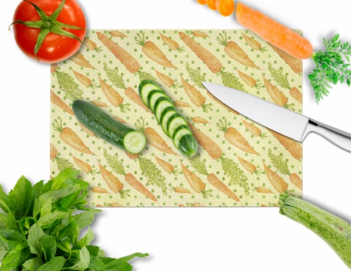 Carolines Treasures  BB7571LCB Watercolor Carrots Glass Cutting Board Large Perspective: back