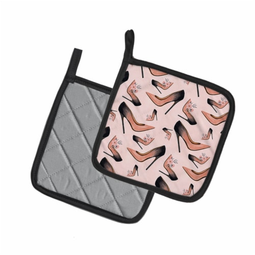 Carolines Treasures BB7504PTHD Watercolor Fashion Diva Shoes Pair of Pot Holder Perspective: back