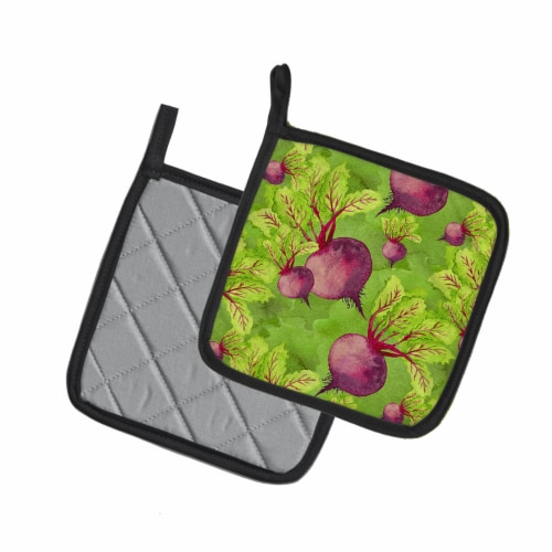Carolines Treasures BB7574PTHD Watercolor Raddishes Pair of Pot Holders Perspective: back