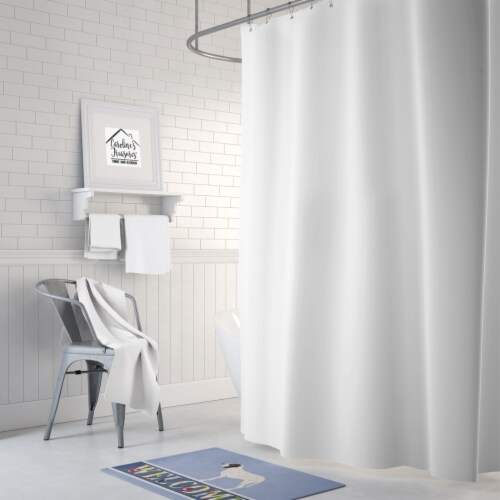 Gascon Saintongeois Welcome Machine Washable Memory Foam Mat, Blue Perspective: back
