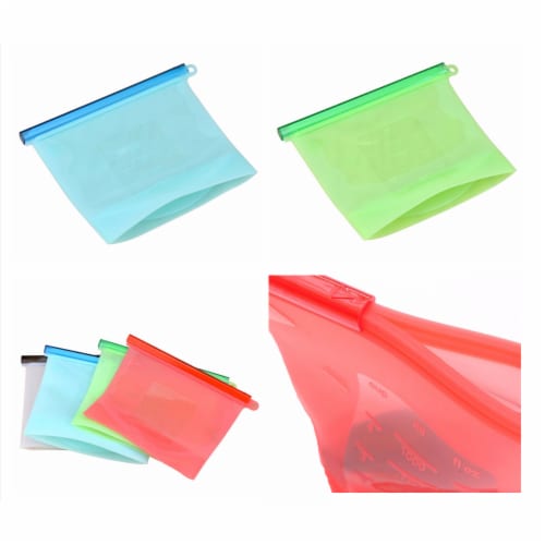 Silicone Reusable Food Saver Bags 4 Cups - Airtight Leakproof