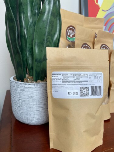 Organic All-Natural Snack | Dehydrated Coconut Snack | 2.7 oz Per Bag Perspective: back