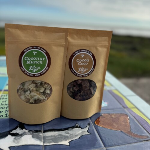 Organic All-Natural Snack | Dehydrated Coconut Snack | 2.7 oz Per Bag Perspective: back
