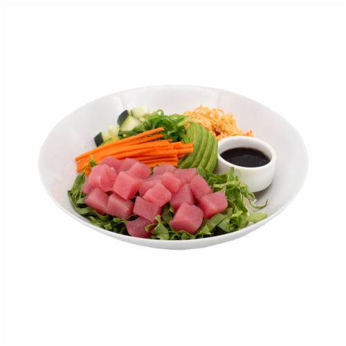 Japanese Food Express Inc Tuna Poke Rice Bowl Perspective: back