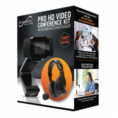 Supersonic SC942WCH Pro HD Video Webcam with Headset Perspective: back