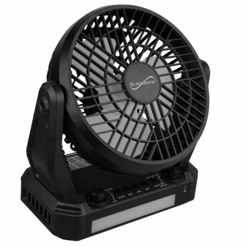 Keanu Solar Power Portable Fan Speaker Perspective: back