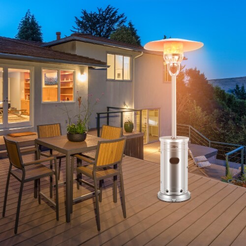 Slickblue Outdoor 48000 BTU Patio Heater with Adjustable Heat Control Knob Perspective: back
