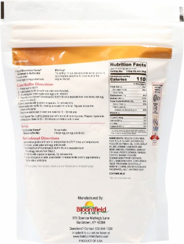 Bloomfield Farms® Gluten Free Cornbread & Muffin Mix Perspective: back