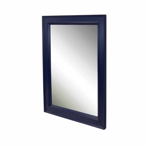 KBC Napa 28  Solid Wood Wall Mirror w/ Beveled Glass in Royal Blue Perspective: back