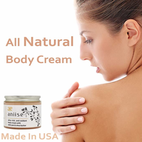 Ultra-Rich Anti-Oxidant Body Cream with Wild Yam and Shea Butter Perspective: back