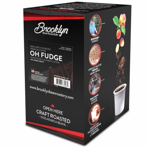 Brooklyn Beans Oh Fudge Coffee Pods, Compatible with 2.0 K-Cup Brewers, 40 Count Perspective: back