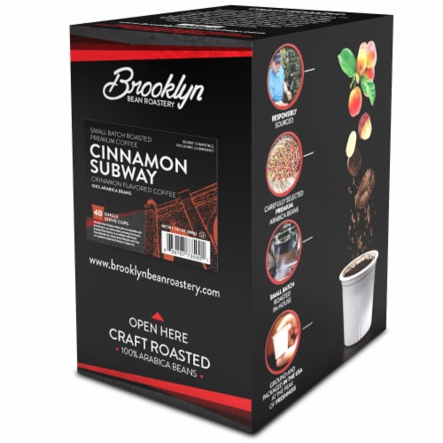 Brooklyn Beans Cinnamon Flavored Coffee Pods for Keurig 2.0, Cinnamon Subway, 40 Count Perspective: back