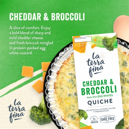 La Terra Fina® Cheddar & Broccoli Quiche Perspective: back