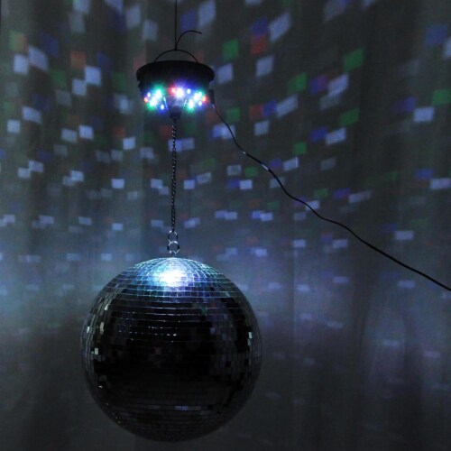 6 RPM Mirror Ball Motor Rotating w 18 RGBW LED Light Disco DJ Party Motor 1 Pack King Soopers