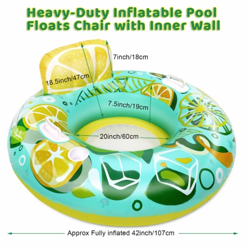 Inflatable Lounger Pool Float Perspective: back