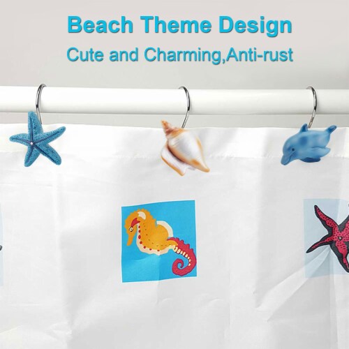 12PCS Beach Shower Curtain Hooks, 1 set Kroger