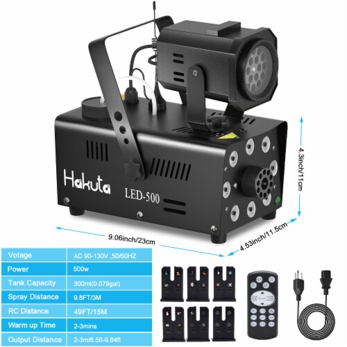 Hakuta Smoke Machine with LED Projector Light and 13
