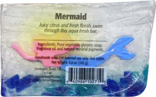 Primal Elements Mermaid Bar Soap Perspective: back