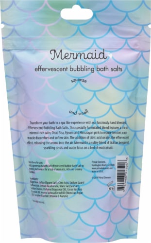 Primal Elements Mermaid Effervescent Bubbling Bath Salts Perspective: back