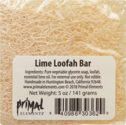 Primal Elements Lime Loofah Bar Soap Perspective: back