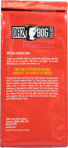 Dazbog® KO Blend® Dark Roast Ground Coffee Perspective: back